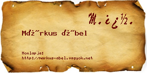 Márkus Ábel névjegykártya